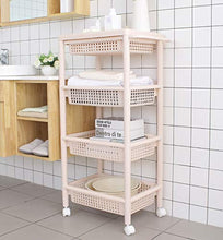 &ripiano di stoccaggio Dell'organizzatore di immagazzinaggio cremagliera, Cucina Bagno Mensola di rotolamento del carrello spesa Food Storage carrello del basamento della Salva Spazio Scaffale di fini
