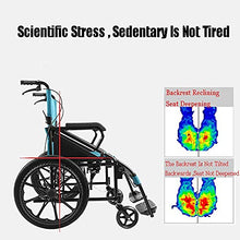 Carrozzine da Trasporto Leggere Pieghevoli | Sedile E Schienale Ergonomici | Larghezza Seduta 46 Cm - Adatto A Disabili E Anziani A