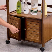 Duan hai rong DHR- 2 Tier Carrello di rotolamento con la Rotella Staccabile, bambù Mobile con cassetti, Mobile Piccolo Tavolino cassetti ristorazione Trolley Bagagli