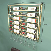 Portavini Portabottiglie in Ferro A Parete, Portabicchieri da Vino, Portabottiglie Multifunzionale per Ristorante in Soggiorno, Espositore