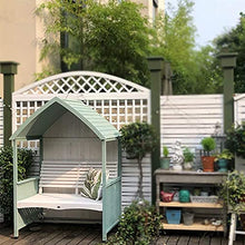 GaoF Panca per Padiglione da Giardino da Giardino Sedia da Riposo in Legno massello, Sedia da Giardino Doppia con ombrellone da Giardino e Pioggia, Panca da Veranda Resistente alle