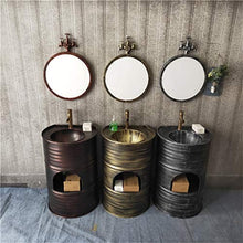F-HOME Lavabo, Lavandino Industriale Dell'hotel del Ristorante Lavandino del Bagno di Casa Lavandino Caffetteria personalità Creativa (Colore : Red Copper Retro)
