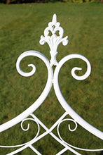 Garden Market Place Panca da giardino in stile elisabettico, pieghevole, in metallo, finitura bianca, 108 X 143 X 48CM