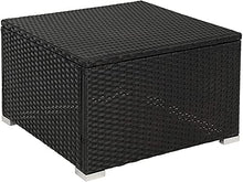 Mobili da giardino Set di divano 3 sedile, vite di sedile per il tempo libero Gruppo di vimini, rattan mobili divano set di pasto giardino set balcone set,Black