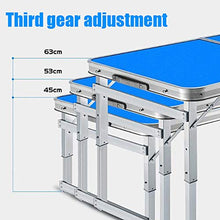 WNN-URG Pieghevole Tavolo e 2 sedie, Portatile Registrabile del Picnic Esterno di Campeggio Tavolo Buffet Wedding Cucina Colazione Bar Set Market Garden Partito dell'automobile al Coperto URG