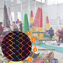 WEIFAN Rete di Protezione per Bambini Esterna Decorativa Colorata, Rete di Recinzione per Parco Giochi per Asilo Nido Resistente agli Urti