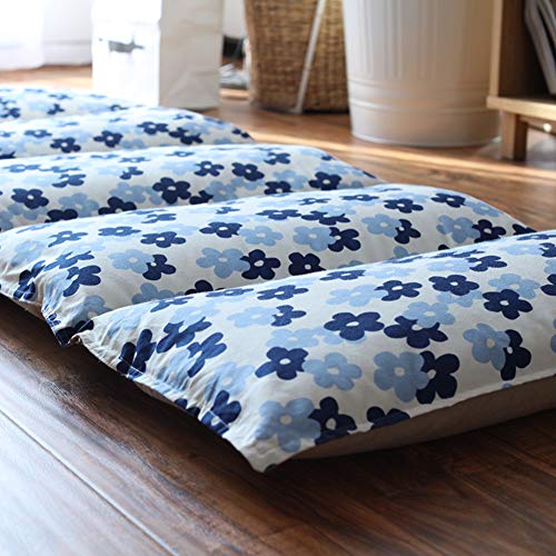 Nileco Pieghevoli Stuoia di Sonno di Tatami, Traspirabilità Nap Materasso per Home Floor Office Soft Materasso A Cuscino Anti-Slip Materasso Futon-Blu 61x167cm(24x65inch)