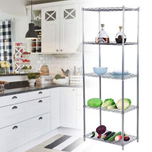Scaffali in Piedi, scaffali in Metallo a 5 Ripiani Scaffalatura portaoggetti Scaffale da Cucina Indipendente Scaffale da Cucina per spazi Stretti Soggiorno Camera da Letto Corridoi