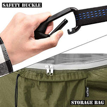 SZSMD Amaca con zanzariera, amaca portatile da campeggio, ultraleggera, antivento, anti-zanzara, per 2 persone con 2 cinghie per escursionismo, zaino in spalla, spiaggia, giardino