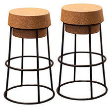 2 Pezzi Sgabello da bar, moderno, semplice, arte di ferro rotonda, alta sedia, caffè, contatore personalità, colore: nero, dimensioni: 75 cm