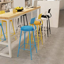 Sgabelli da bar, arte di ferro con schienale alto Lounge Chair Sedia da pranzo con poggiapiedi Sgabello Alto antiruggine Stabile portabile e durevole Sgabello ( Color : Yellow , Size : 65CM )