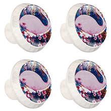 Rosa Walblume 4 PCS Pomelli per Porta, Pomolo per Mobile, Pomelli per Mobili con Viti, Maniglia per Armadietto, Pomelli per Porta, Pomelli per Cassetti per Porta, Armadio, Cassetto e Credenza