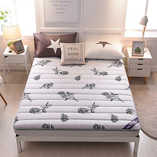 Yamyannie-Home Tatami Materasso futon Piano Materasso Pieghevole Letto Extra Pad Studente Materasso Singolo for Adulti-a (Colore : Bianca, Dimensione : 100x200cm)