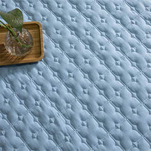 GEBIN Imbottito Trapuntato Coprimaterasso, Proteggi Materasso, Traspirante, Anallergico, Antiacari, Super Morbido Silenzioso, 36cm di profondità, con Due Federe (Blu,180x200cm)