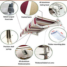 LWH Tenda da Sole a Scomparsa,150X150CM,Tenda da Sole Pieghevole Manuale,Ridimensionamento Manuale Impermeabile e Antivento Anti UV Panno Stoffa