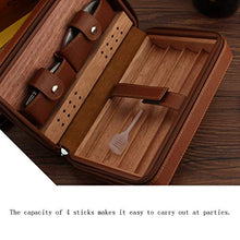 Cigar Humidor, Portatile Cigar Box Set con Built-in Cigar Humidor 4 capacità Cigar Box (203 * 127 * 77Mm),B