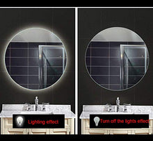 Specchio a Parete Specchio Luminoso a LED Specchio da Bagno Moderno Rotondo Illuminato a LED, retroilluminazione, vanità, Anti-Appannamento HD