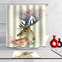 LIYAN Combinazione Bagno. Immagini Chiare E Colori Vivaci Rendono Il Tuo Bagno Pieno di Vita. Accessori da Bagno. Renna. Fiore Rosso.