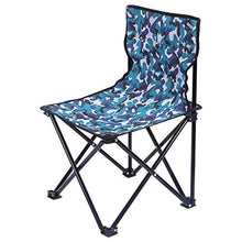Sedia Pieghevole Semplice, Seduta in Tessuto Mimetico Blu per Esterni Imbottita Sedia Pieghevole per Campeggio
