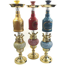 GSYH Lega di Alluminio Narghilè, 75cm Arabo Shisha con Luce a LED Completa 4 Tubo Flessibile per Partito Family Dining,Giallo