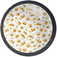 Modello di corone d'oro bianco Pomelli per Porta Set di 4 Pomelli per Mobili Manopole per Cassetti Cucina Armadio Vetro
