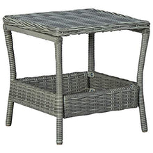 FAMIROSA Tavolo da Giardino Grigio Chiaro 45x45x46,5 cm in Polyrattan