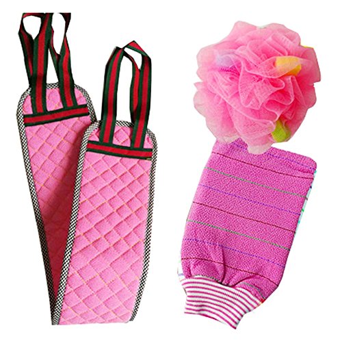 Black Temptation Long Shower Loofah Bath Sponge, Accessori Bagno Utility per Uomo e Donna, Rosa