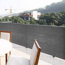 FBGood - Copertura per balcone, filtro privacy, antivento, resistente alle intemperie, protezione UV, rete di privacy per recinzione, protezione antivento, 90 x 500 cm, colore: Grigio