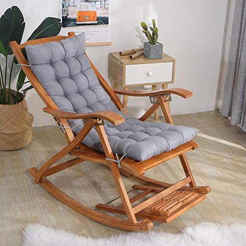 MissZZ Cuscini per sedie da Patio Cuscini per sedie a Dondolo con Schienale Alto, Imbottitura per Sedia Monopezzo addensata Antiscivolo per Panca a Dondolo Sedia a Cesto Senza Sedia-Grigio 40x110cm