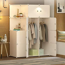 ZWYSL Appendiabiti Portatile Cabina Armadio Componibile Scatola Portaoggetti in Plastica Facile da Assemblare Cabinet in Plastica di Alta qualità (Size : 14 Doors B)