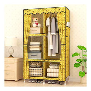 Cassapanche GGJIN Armadio Semplice Panno Solido Assemblaggio del Legno Tessuto Singolo Bambino Piccolo dormitorio Camera da Letto Combinazione Pieghevole (Color : C)