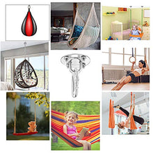 NACTECH Gancio per Soffitto in Inox Ancoraggio da Parete capacità di Carico Fino a 500KG per Altalena Amaca Yoga Sacco da Boxe