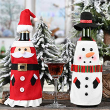 Amosfun 2 Set Maglione di Natale Copri Bottiglia di Vino Santa Bottiglia di Vino Vestito Decorazioni Festa di Natale