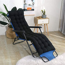 eewopjkj Cuscino per Lettino Supporto per Schienale Alto Addensare Cuscino per Sedia Relax Extra-Large Cuscino reclinabile Cuscini per Sedia a Dondolo Cuscini da Giardino-Nero 48x155 cm