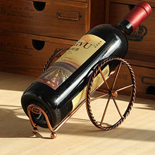 Stile europeo Metallo Rosso Wine Rack Bronzo Ferro Ruote Design Vino Titolare Casa Bar Decor Mensola Espositore Birra Whisky Vino Bottiglie di Vino