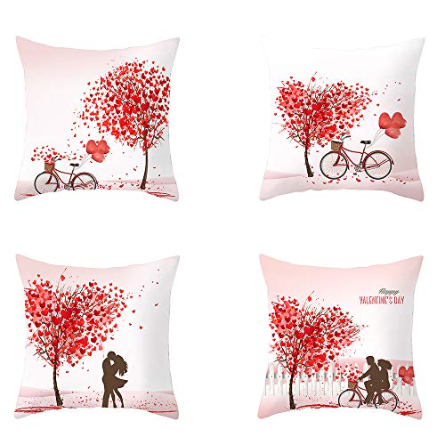 IWILCS Cuscino Decorativo Caso，Federa per Cuscino Set di 4 Federe Decorative per la Casa il Divano la Camera da Letto 45 x 45 cm