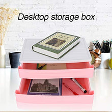 Scatola portaoggetti a doppio strato, scatola portaoggetti in plastica con cassetto Organizer per portaoggetti da tavolo impilabile per uso domestico