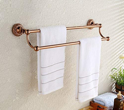 MBYW Portasciugamani Moderno Minimalista Portasciugamani Elegante per Il Bagno di Moda Portasciugamani, Ciondolo Bagno in Acciaio Inox a Doppia Asta portasciugamani Appendiabiti da Bagno