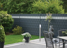 Thermoplast® - Strisce di protezione per recinzioni, 19 cm x 26 m = 4,94 m2, grigio (RAL 7040), 5 anni di garanzia