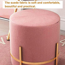 Sgabello da Toeletta Senza Schienale, Moderne Sedia da Trucco, Pouf Grigio per Camera da Letto, Poggiapiedi per Divano del Soggiorno, Bello e Pratico