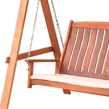 DONDOLO ALTALENA IN LEGNO TROPICALE CON CUSCINO ARREDO GIARDINO BALCONE TERRAZZO