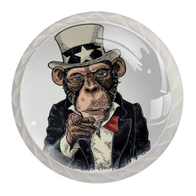 Maniglie per cassetti Manopole per cassetti Manopole rotonde Confezione da 4 per armadietto, cassetti, cassettiere, cassettiere ecc. Zio Sam Monkey