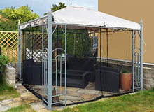FREILUFTRAUM Zanzariera a forma di cassetta, per gazebo, terrazze, locome, balconi, in borsa per il trasporto (300 x 300, nero)