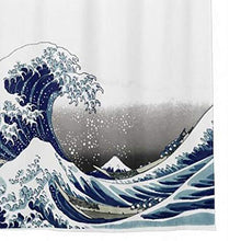 fgyhtyjuu Fgyhty Impermeabile Sea Wave Shower Curtain Muffa Resistente Stampa Digitale Bagno Drape Stile Giapponese