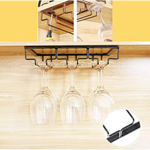 zxcvb Porta Calici ， Portabicchieri da Vino Portabottiglie da Appendere Portabottiglie in Vetro Champagne con 3-11 File da 9 A 44 Bicchieri da Vino ， Nero