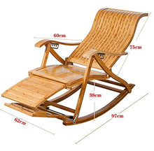 HaoLi Lettini da Sole Sedia a Dondolo reclinabile in bamb霉 Regolabile Lettino da Sole Pieghevole reclinabile Balcone reclinabile terrazza Esterna Balcone Sedia da Giardino