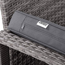 Deuba Set Mobili da Giardino Polyrattan Poltrone Panca tavolino Lounge Patio Salottino Esterno Grigio