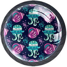 Cartoon Coral Reef tropicale Pomelli per Porta Set di 4 Pomelli per Mobili Manopole per Cassetti Cucina Armadio Vetro
