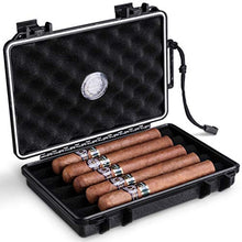 Jia He Scatola di sigari Cigar Box, Cigar Humidor Portatile Cigar Box PC Materiale Cigar Box Nero può Contenere 5 (Size : 22.8x14.5x4.3cm)
