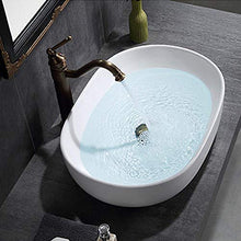 Feixunfan Lavabo Bagno Armadi Moderni Ovale Water Bianca È Facile da Pulire Il Tavolo Mobiletto del Bagno per Il Ristorante Dell'hotel (Color : White, Size : 60x41x14.5cm)